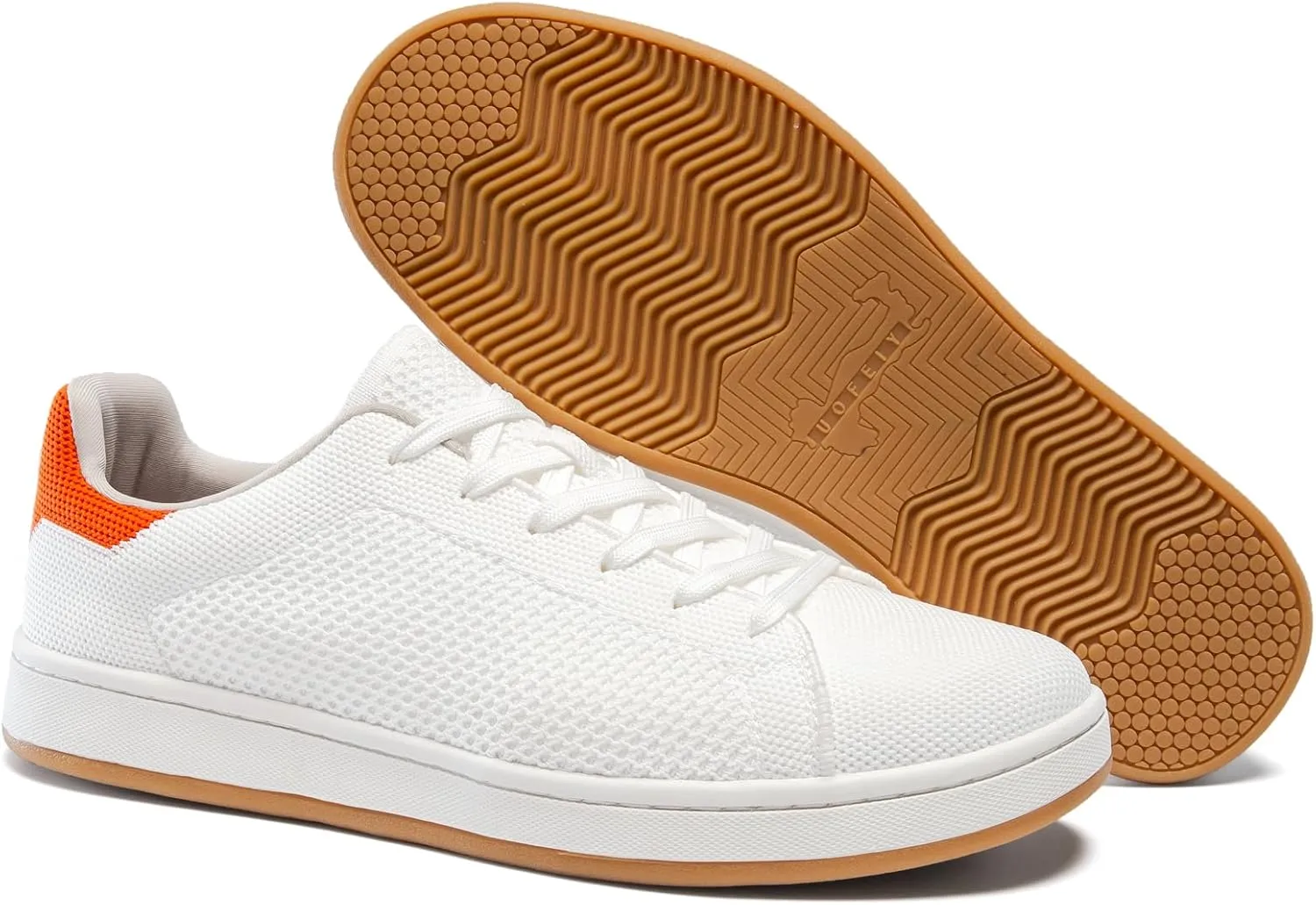 Men's Fashion Sneakers Flying Knitting Breathable Water Resistant Shoes Classic Low Top Lightweight Comfort Lace Up Sturdy Daily Casual Walking Skateboard Shoes for Male