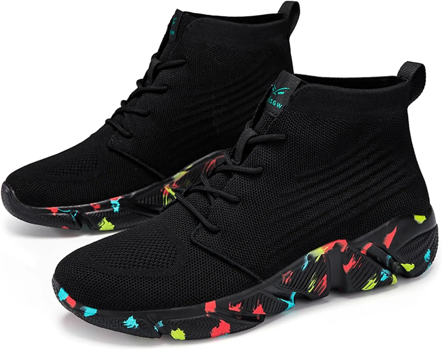 Men's High Top Breathable Sock Walking Shoes Casual Slip On Lightweight Soft Sole Fashion Sneakers Comfortable Work Gym Running Athletic Shoes