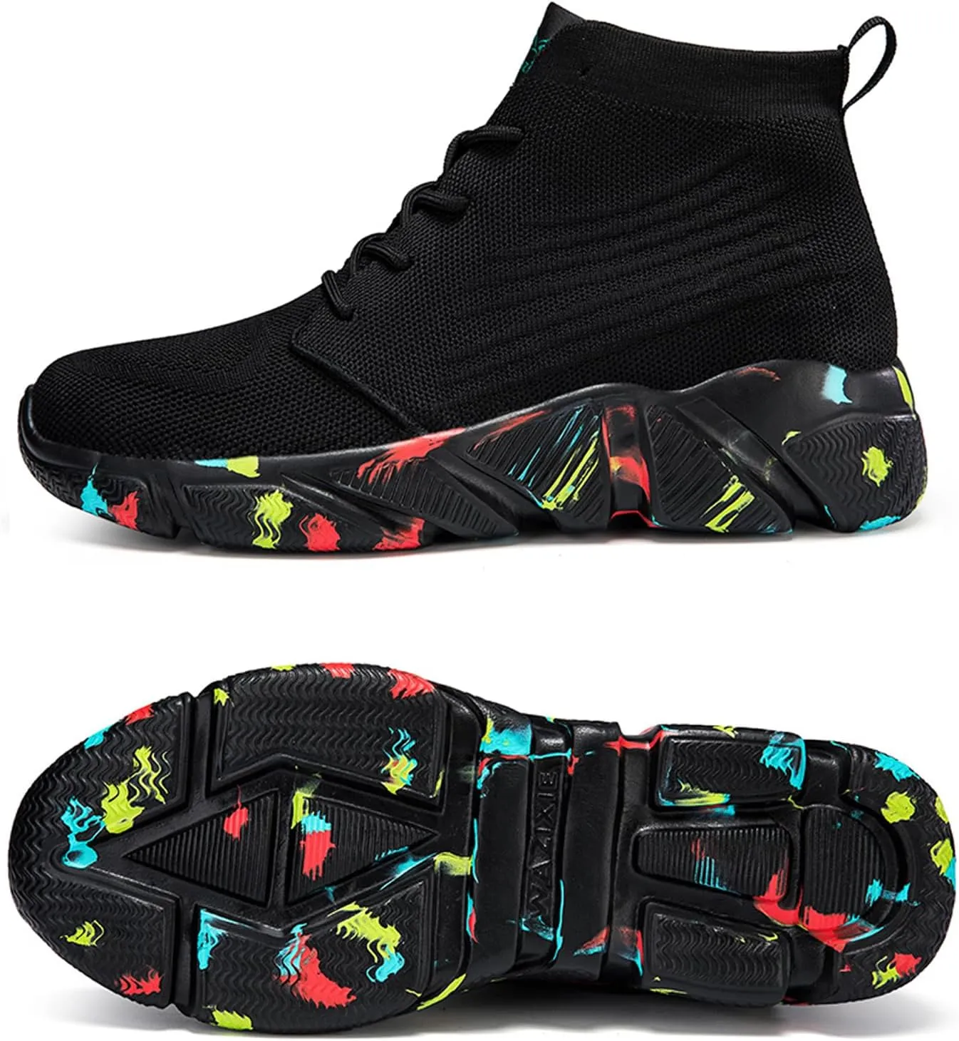 Men's High Top Breathable Sock Walking Shoes Casual Slip On Lightweight Soft Sole Fashion Sneakers Comfortable Work Gym Running Athletic Shoes