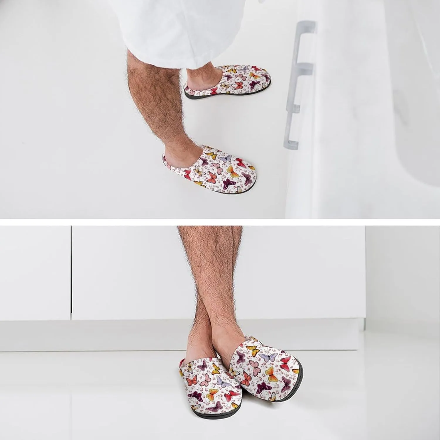 Mens House Slippers Women's Halloween Cotton Slippers Closed Toe Soft Clog Slippers Non-Slip Warm Indoor Outdoor Shoes