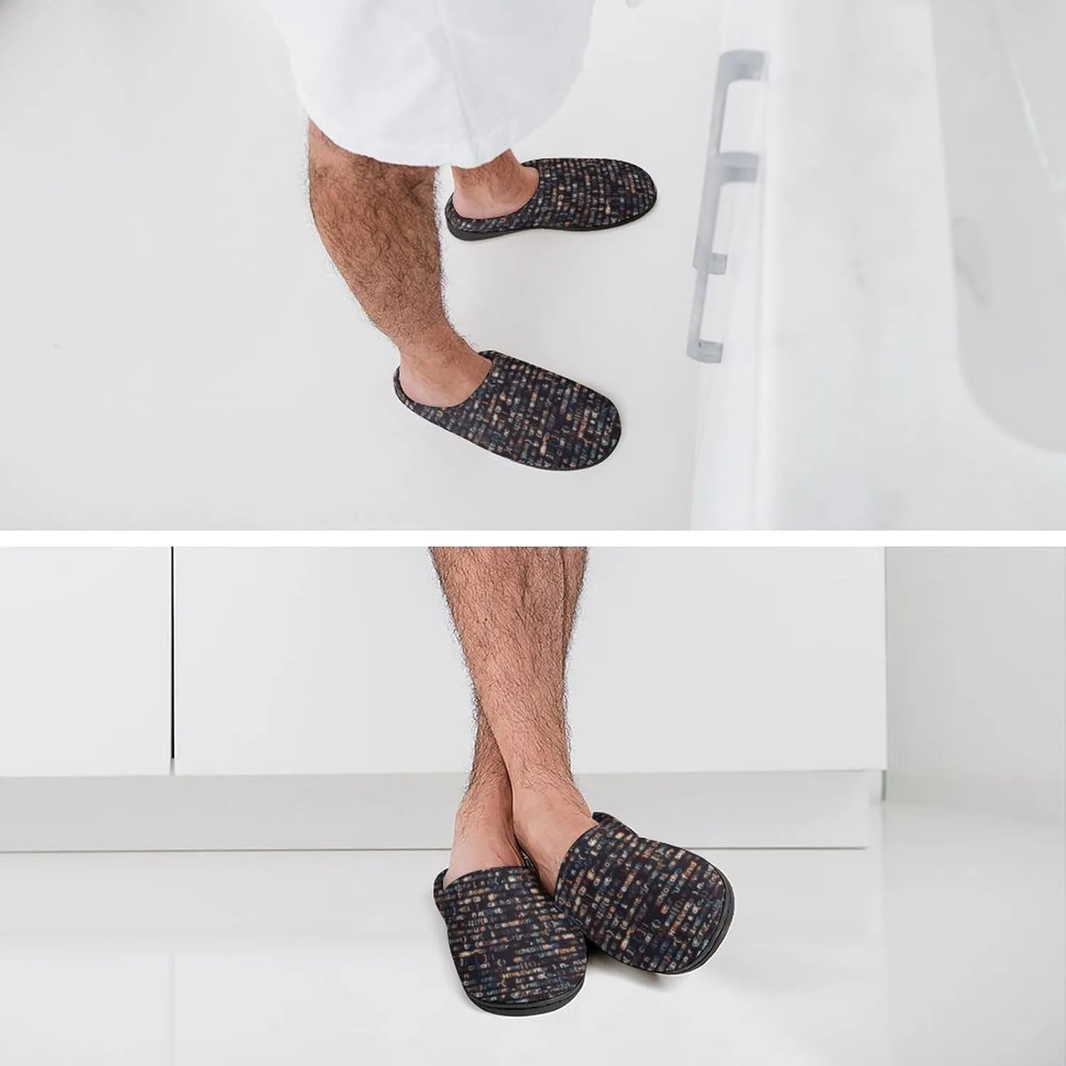 Mens House Slippers Women's Halloween Cotton Slippers Closed Toe Soft Clog Slippers Non-Slip Warm Indoor Outdoor Shoes