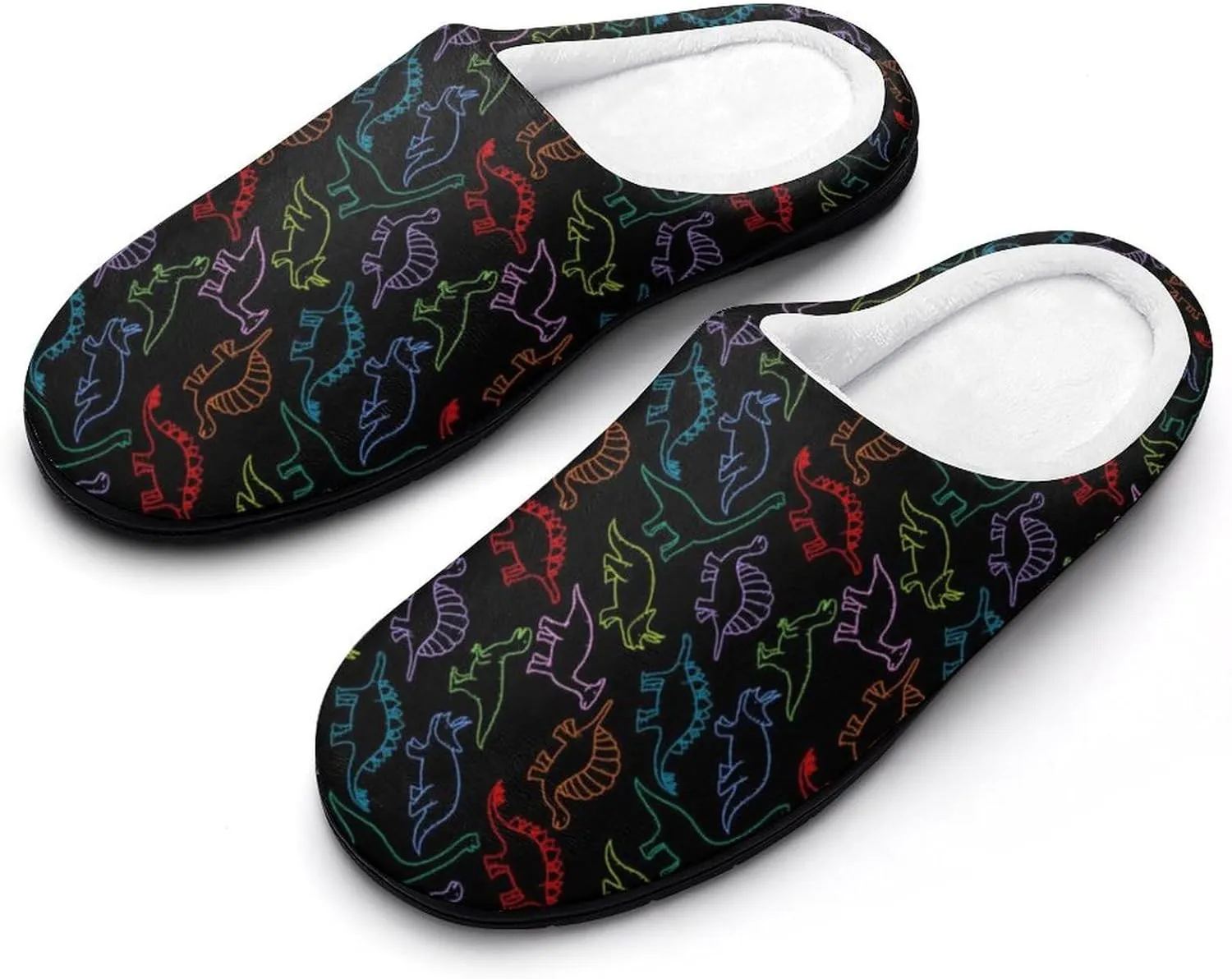 Mens House Slippers Womens Halloween Cotton Slippers Soft Memory Foam Clog Slippers Non-Slip Warm Indoor Outdoor Shoes