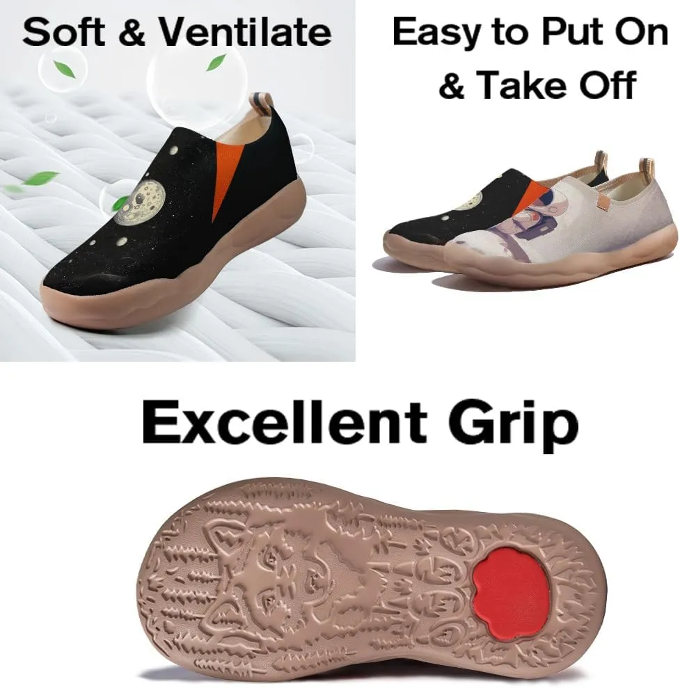 Men's Lightweight Loafers Breathable Slip-on All-Season Traction Flexible Sole Odor-Resistant Cushioned Comfort Travel
