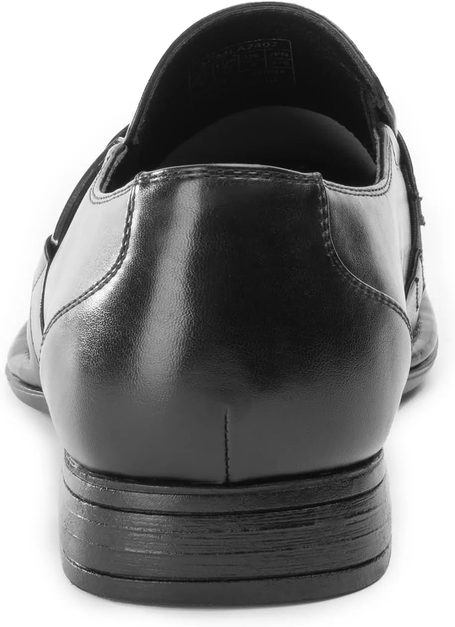 Men's Loafers Dress Shoes Slip on, Leather Lined, Cushioned Insole, Soft Lining, Sturdy Design with Buckle, Classic Comfort Elegance