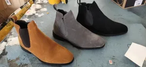Men's Motorcycle Boots Combat Casual Dress Boot for Men,Men's Extra Wide Leather Ankle Boot - Lightweight Slip-on, Breathable, Durable Western Cowboy Boots