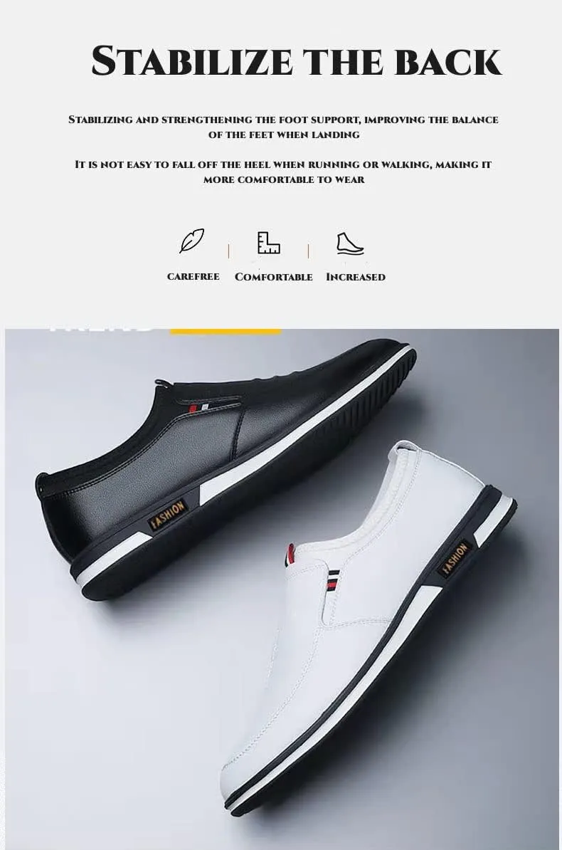 Men's Premium Leather Soft Loafers Slip on Shoes,Casual Fashion Business Office Formal Driving Shoes for Men