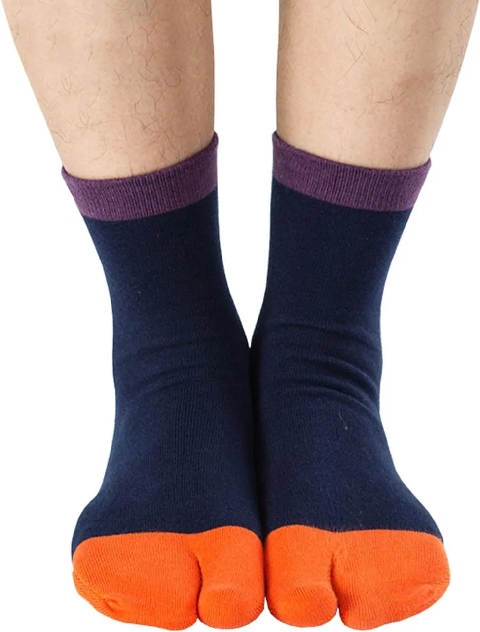 Men's Tabi Socks Flip Flop Split Toe Big Toe Cotton Athletic 4 Pack 6 Pack