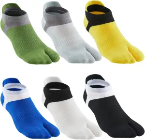 Men's Tabi Socks Flip Flop Split Toe Big Toe Cotton Athletic 4 Pack 6 Pack
