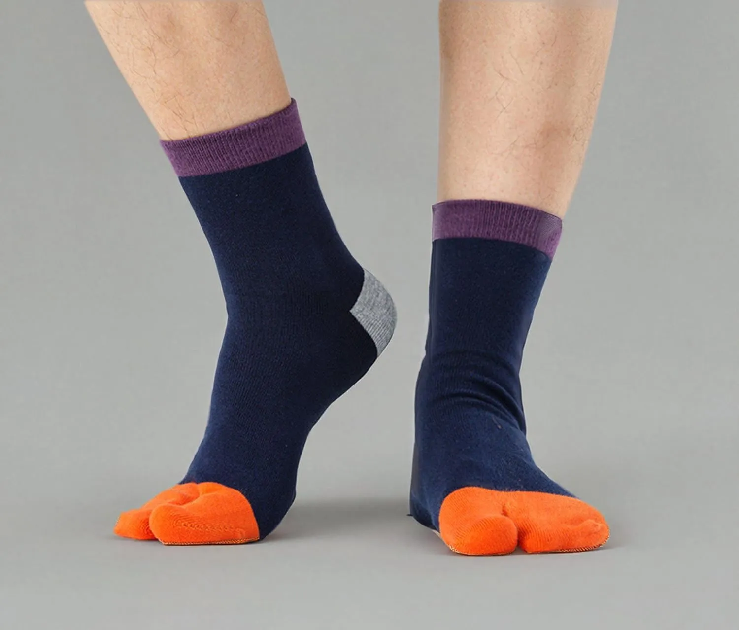 Men's Tabi Socks Flip Flop Split Toe Big Toe Cotton Athletic 4 Pack 6 Pack