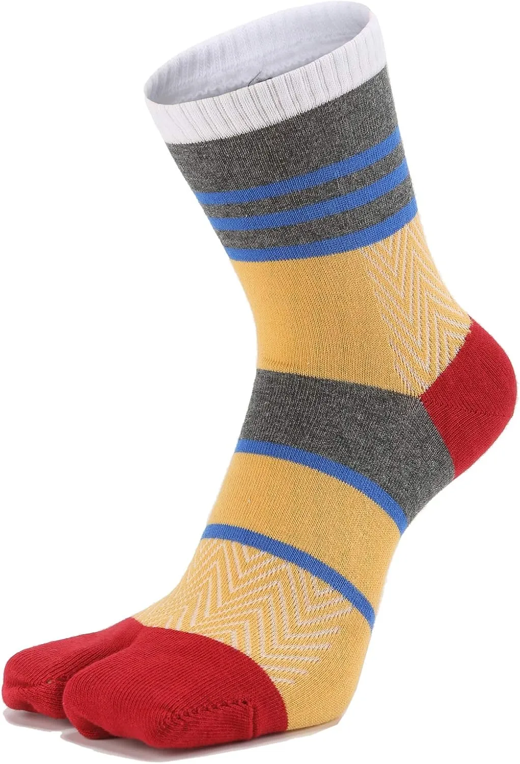 Men's Tabi Socks Flip Flop Split Toe Crew Geta Cotton Pack of 6