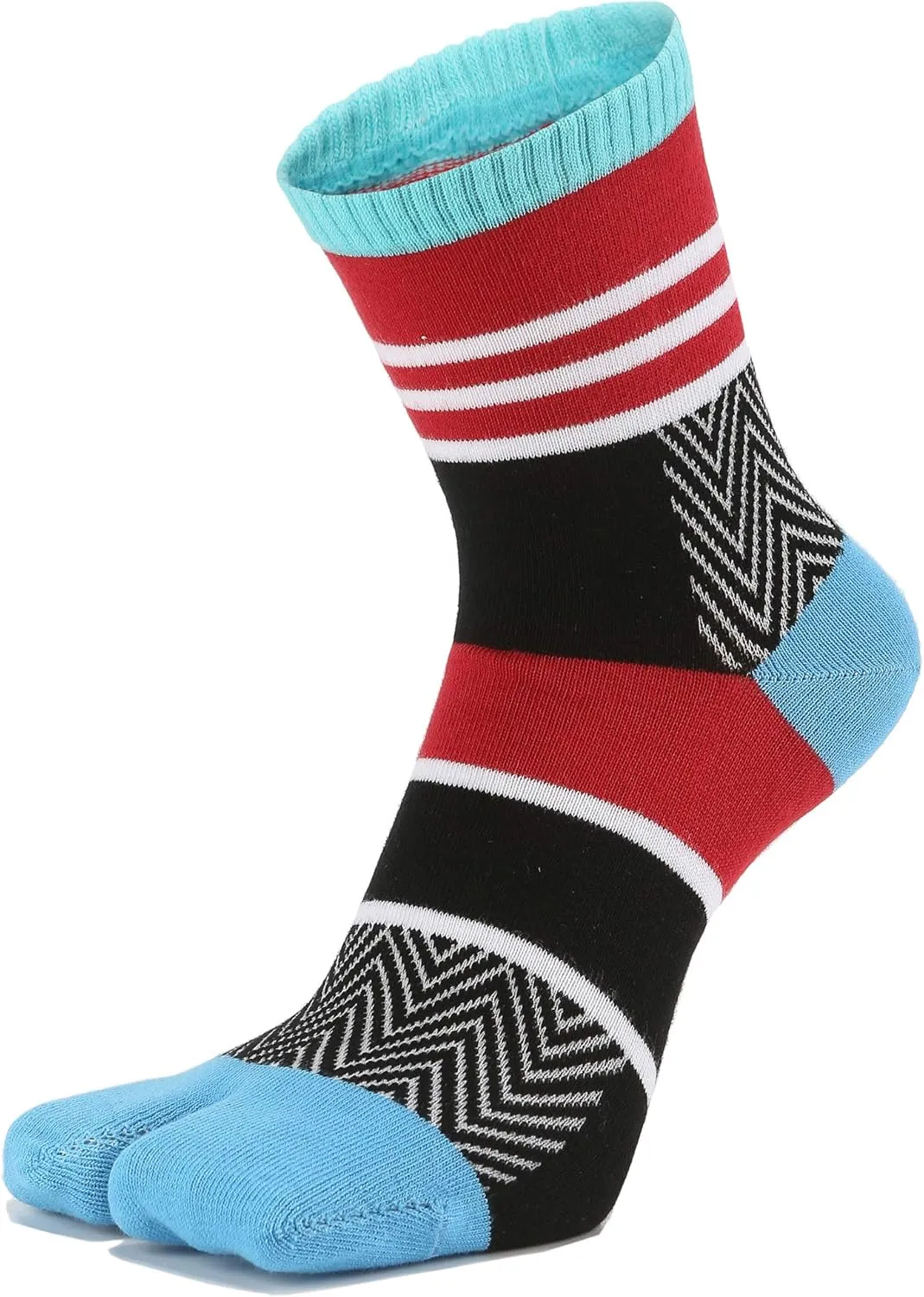 Men's Tabi Socks Flip Flop Split Toe Crew Geta Cotton Pack of 6