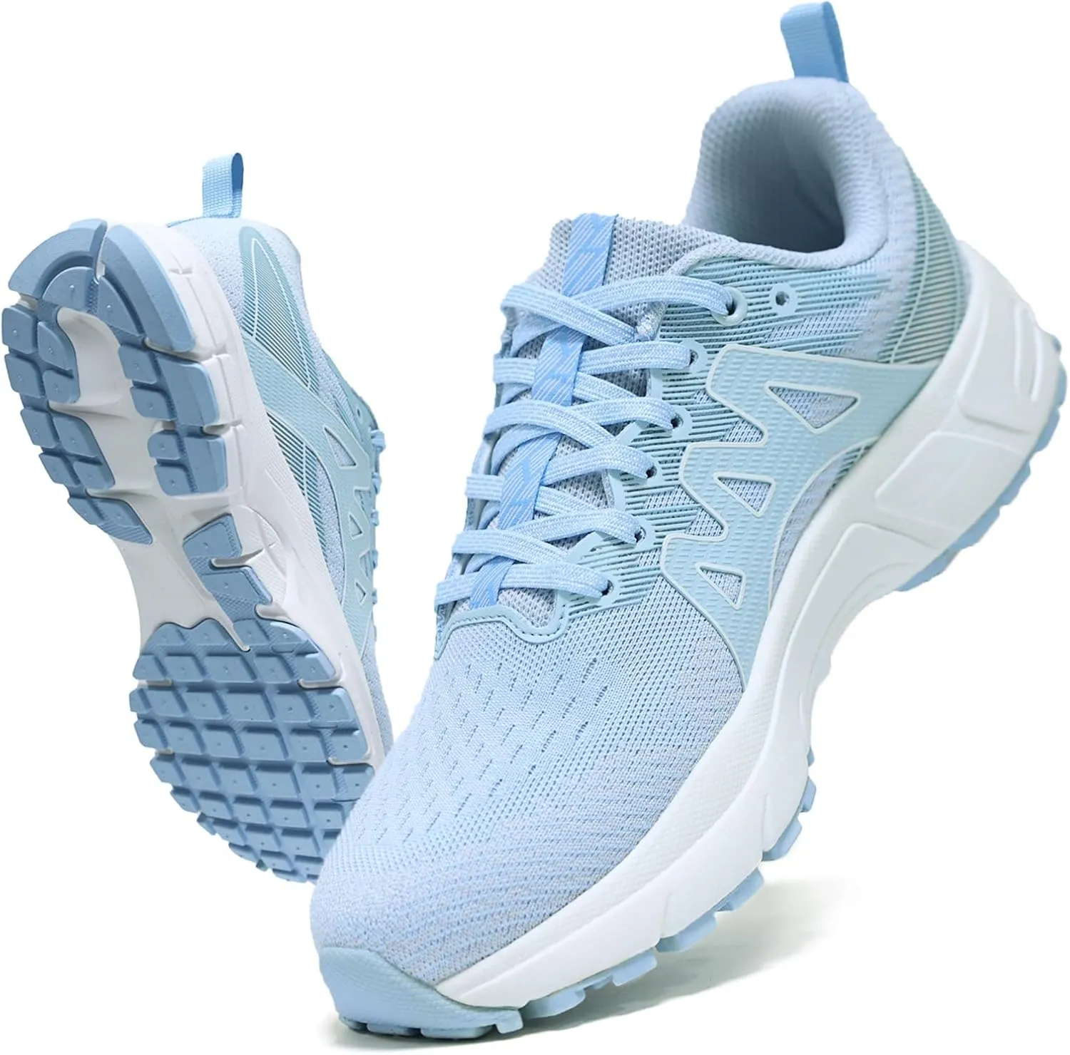 Men's Trail Running Shoes, Lightweight Hiking Sneakers with Arch Support, Non-Slip Shock Absorbing Outdoor Shoes for Mountain Trekking & Athletic Training