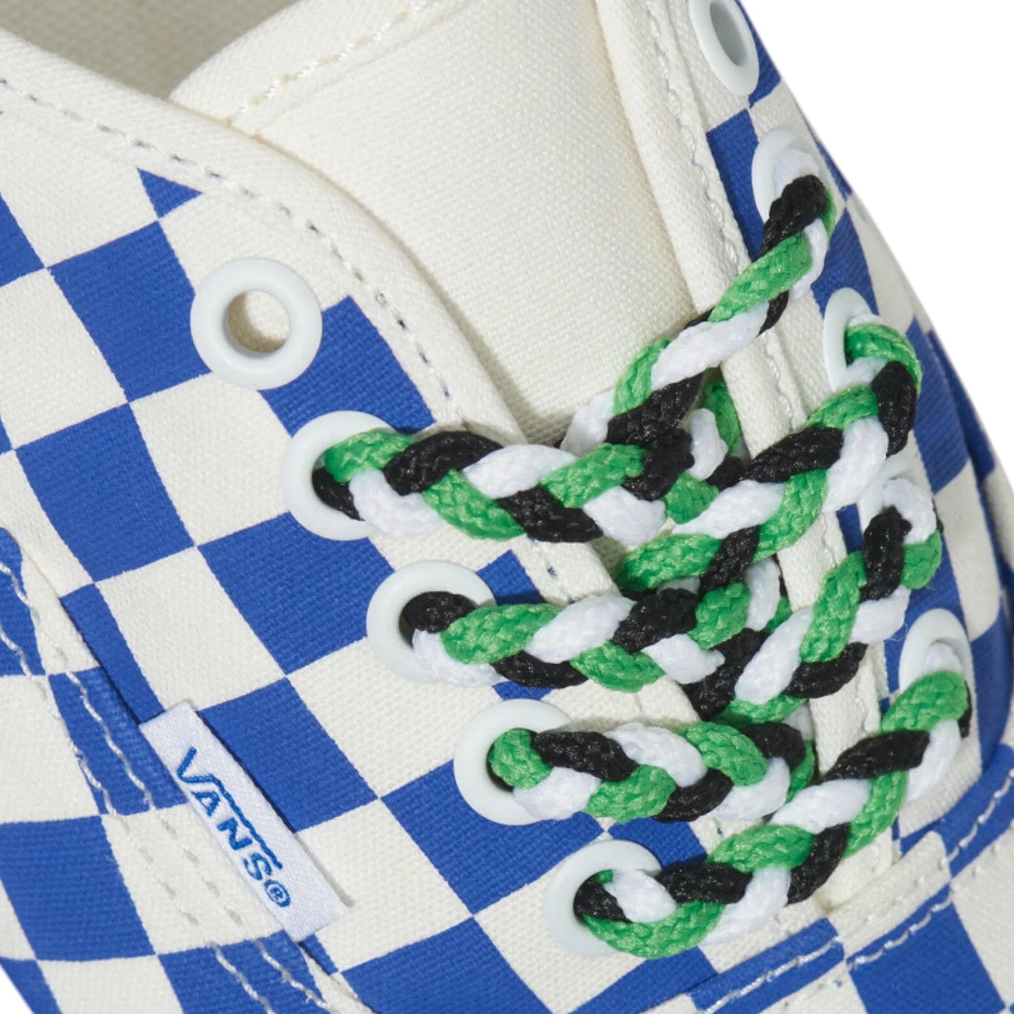 Mens Vans Authentic Checkerboard Shoes Blue/White