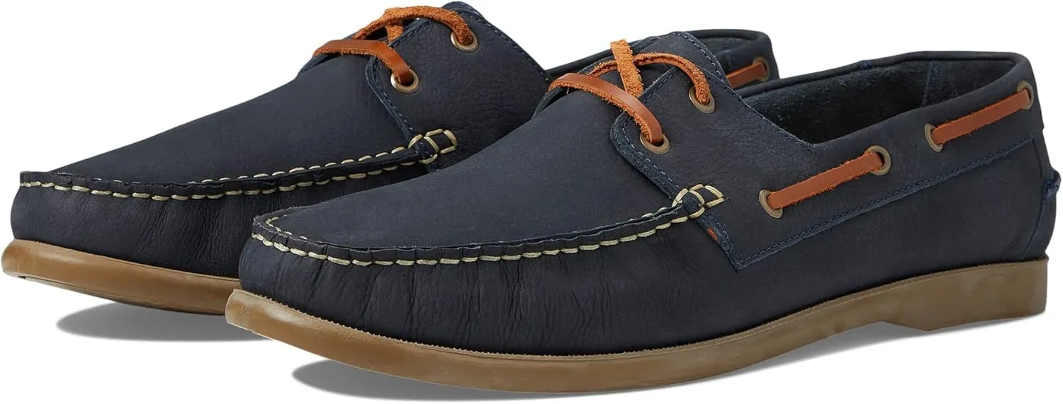MJNY Mens Casual Comfortable Genuine Leather Lightweight Boat Shoe Classic Fashion Loafer Slip On Breathable Deck Shoe