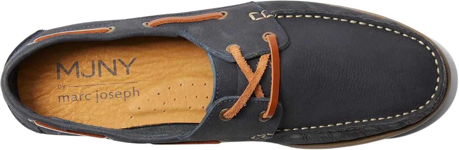 MJNY Mens Casual Comfortable Genuine Leather Lightweight Boat Shoe Classic Fashion Loafer Slip On Breathable Deck Shoe