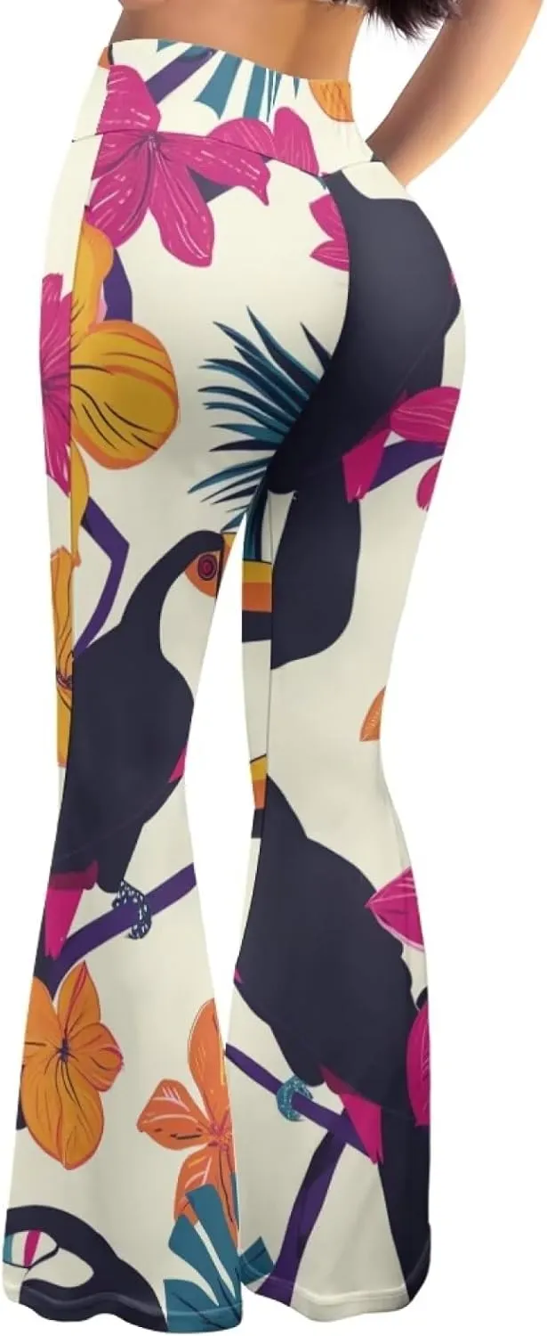 Modysero Comfy Yoga Pants Women High Waisted Bell Bottom Pants for Woman Personalized Print Flare Leggings Stretch