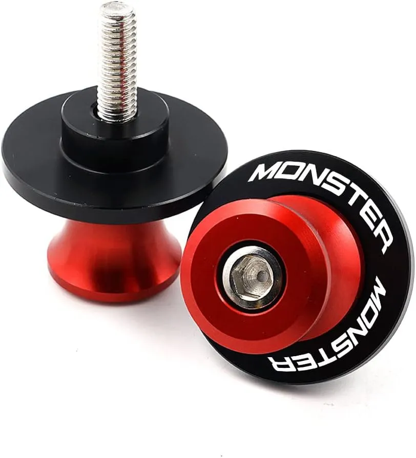 MOWOK For DUCATI For DUCATI MONSTER 695 696 796 797 821 Monster 821 1200 1200S 1200R Motorcycle Accessories M6 Swingarm Spool Slider Stand Screws (Red)