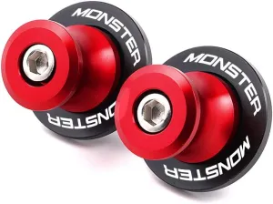 MOWOK For DUCATI For DUCATI MONSTER 695 696 796 797 821 Monster 821 1200 1200S 1200R Motorcycle Accessories M6 Swingarm Spool Slider Stand Screws (Red)