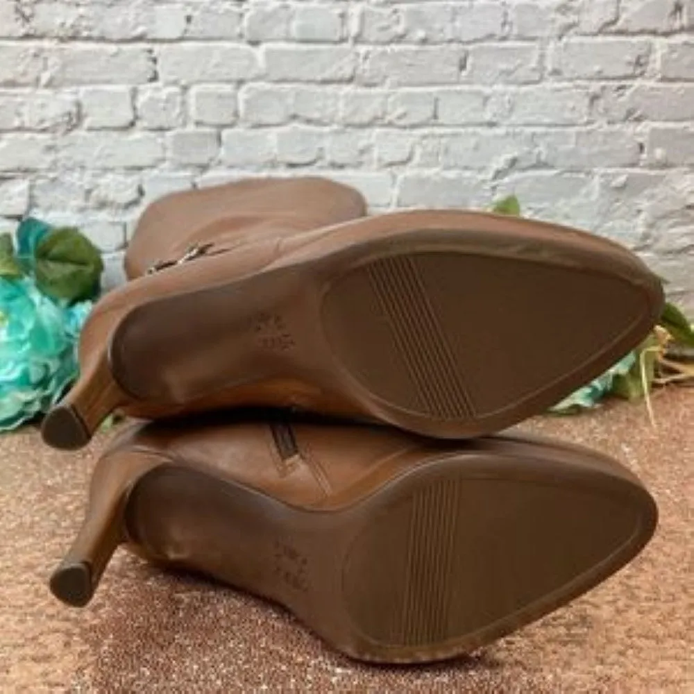 NATURALIZER Tai Cinnamon Leather Wide Calf High Shaft Boots 7M