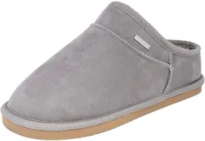 Nautica Women's Cozy Clog Slippers with Plush Faux Fur Collar and Durable Rubber Sole for Indoor & Outdoor Comfort