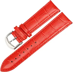 New Leather Strap 16mm 18mm 20mm 22mm White Watch Bracelet Strap Watch Accessory Case Suitable for(White-Dinosaur Doodle4,19mm)