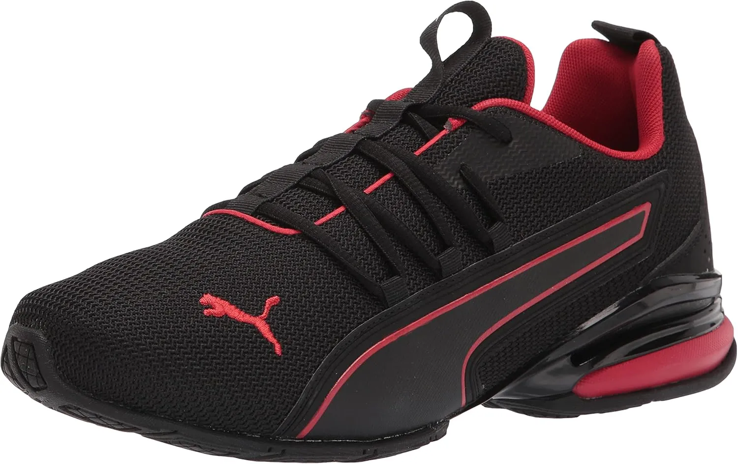 New PUMA Men's Axelion NXT Running Shoe Black/Urban Red 12