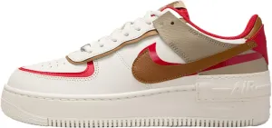 Nike Air Force 1 Shadow Women's Shoes (HQ3400-030, Shown: Phantom/Fire Red/Khaki/Light British Tan) Size 6.5