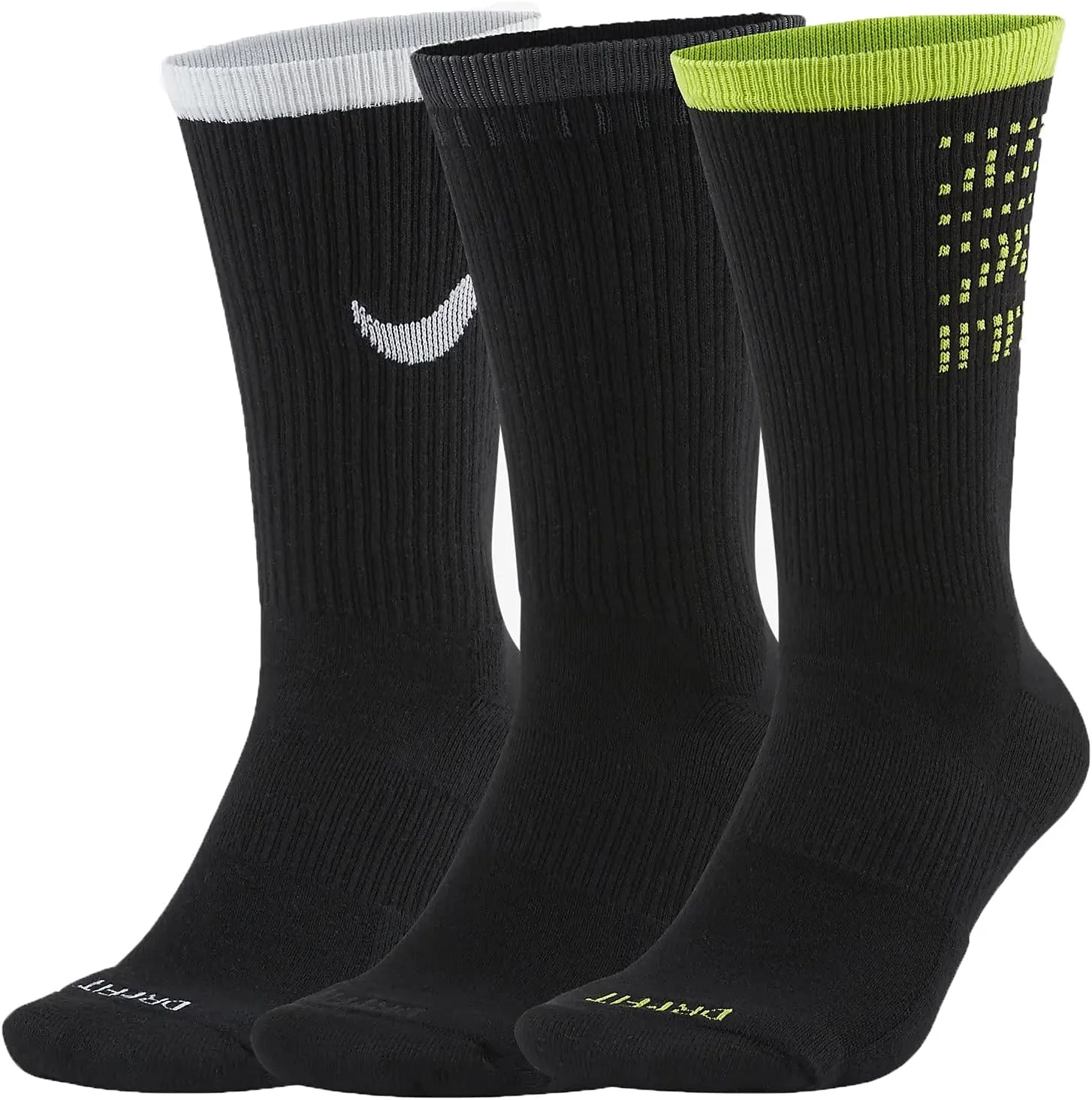 Nike Everyday Plus Cushioned Crew Multicolor 1 LG (Men's Shoe 8-12, Women's Shoe 10-13)