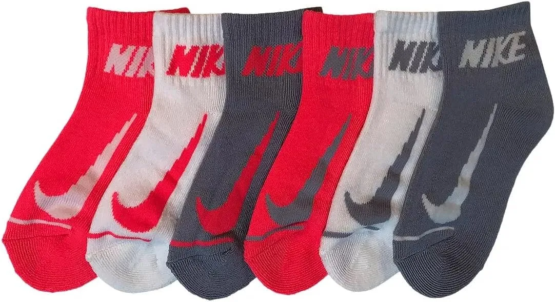 Nike Little Boy Cushioned Quarter Socks 6 Pack