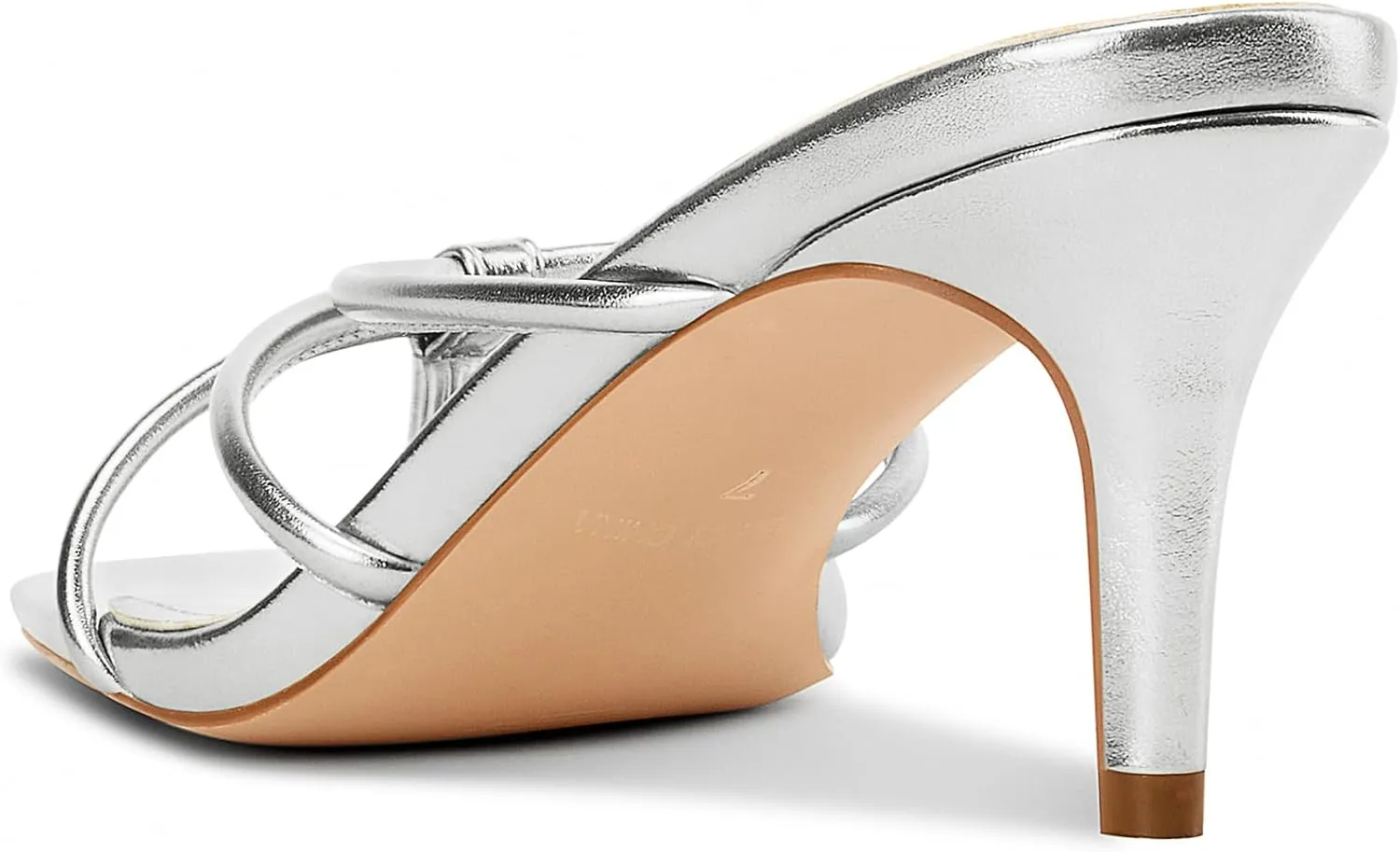 NobleOnly Womens Strappy Kitten Heels Square Open Toe Thong Heels Flip Flop Heels Dress Prom Slip-on Mule Heels 2.6 Inches Heels