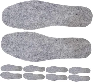 NOLITOY Breathable Shoe Cushions 5 Pairs Winter Warm Wool Insoles Boot Inserts for Women Men