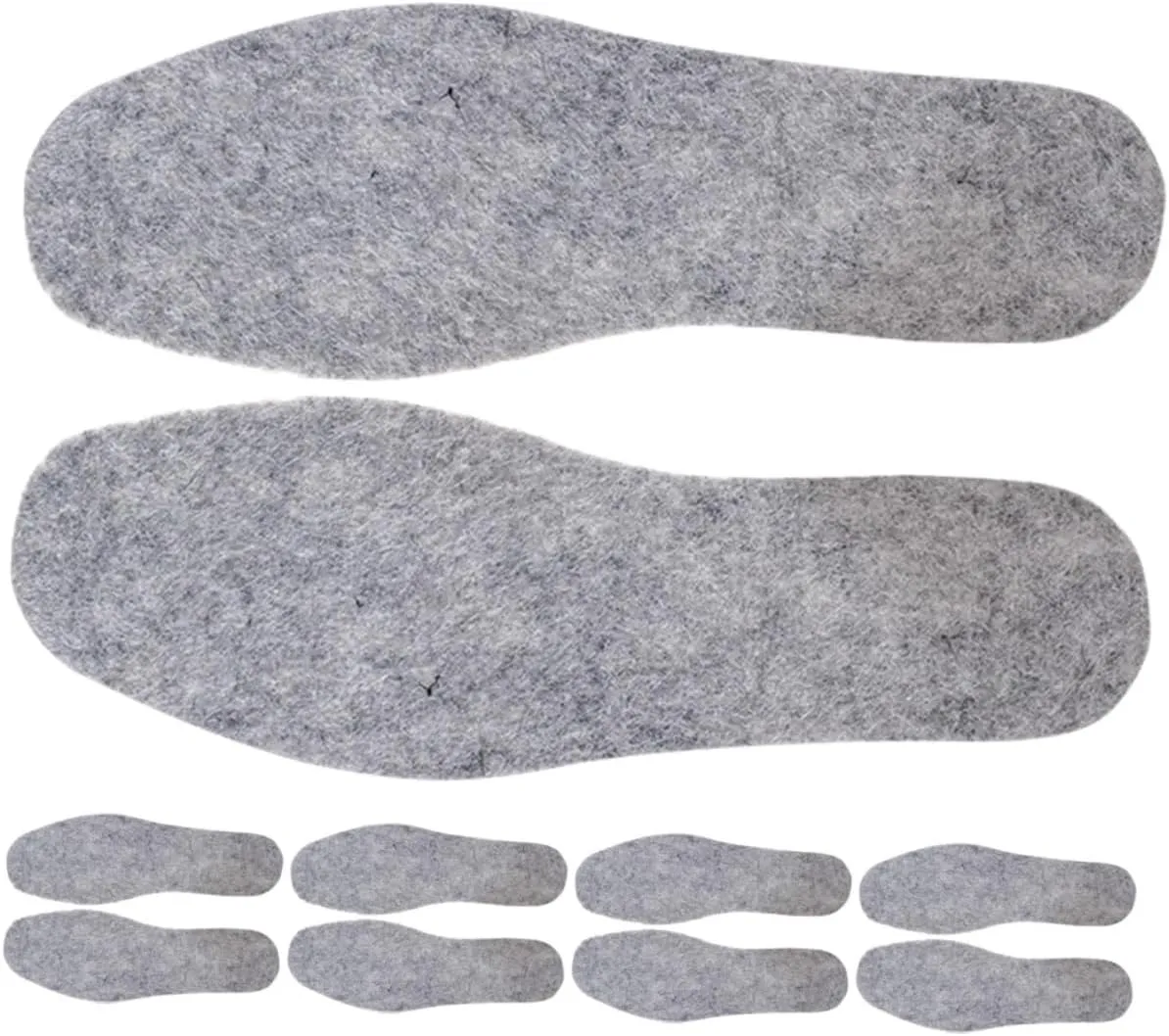 NOLITOY Breathable Shoe Cushions 5 Pairs Winter Warm Wool Insoles Boot Inserts for Women Men