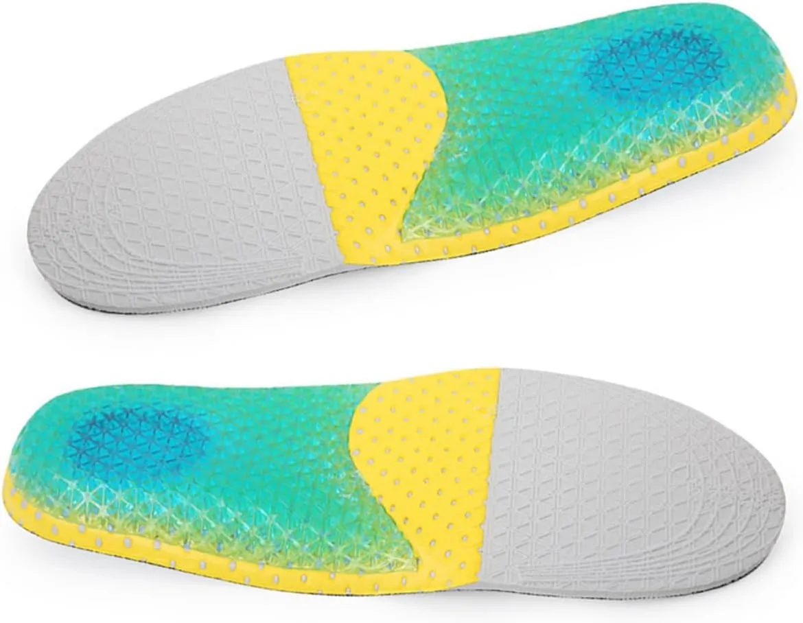 Non-Slip Sports Arch Pad Women's Gel Insoles Cushioned Inserts for Men