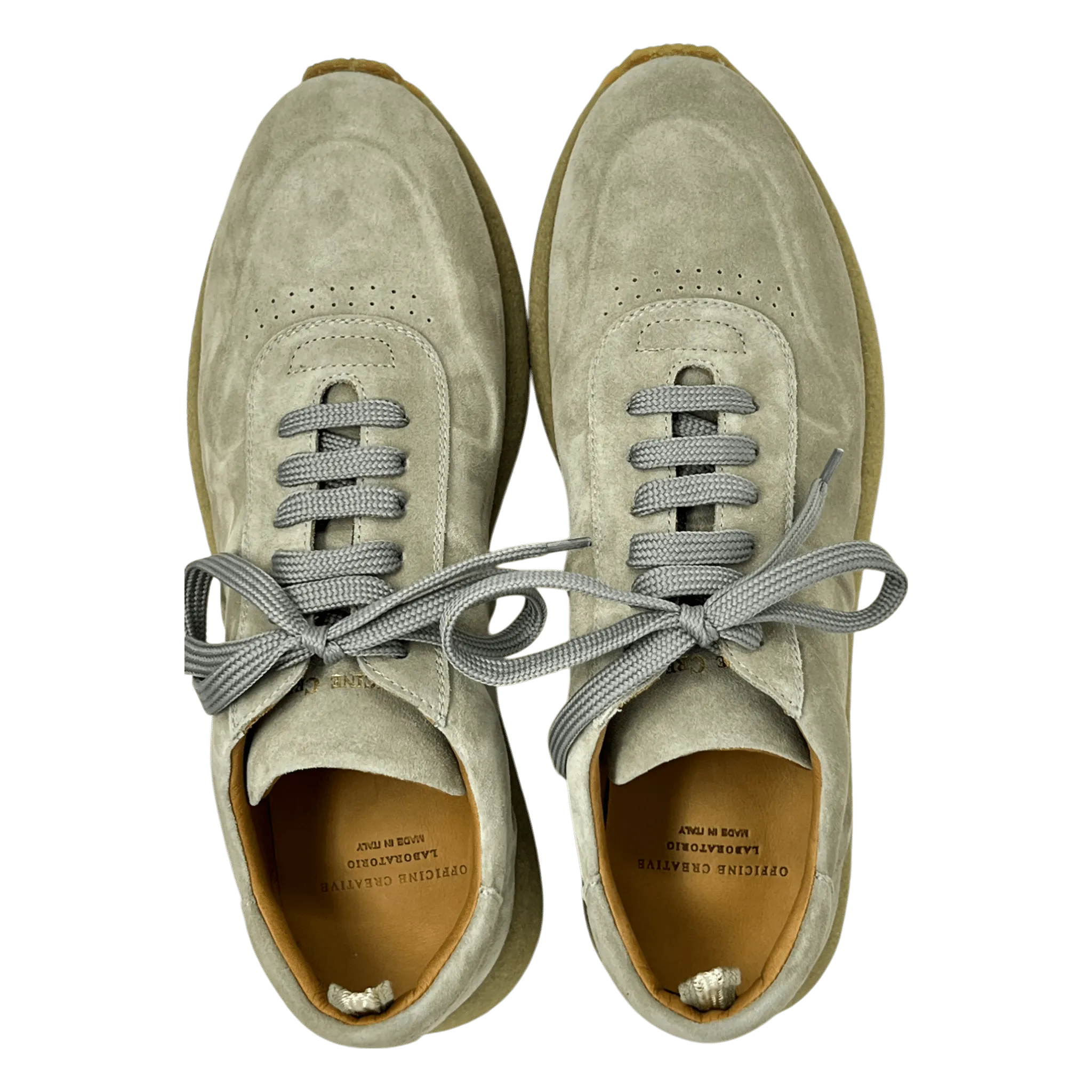 Officine Creative, Legend Sneaker, Velour, Kreppsohle, sandfarben