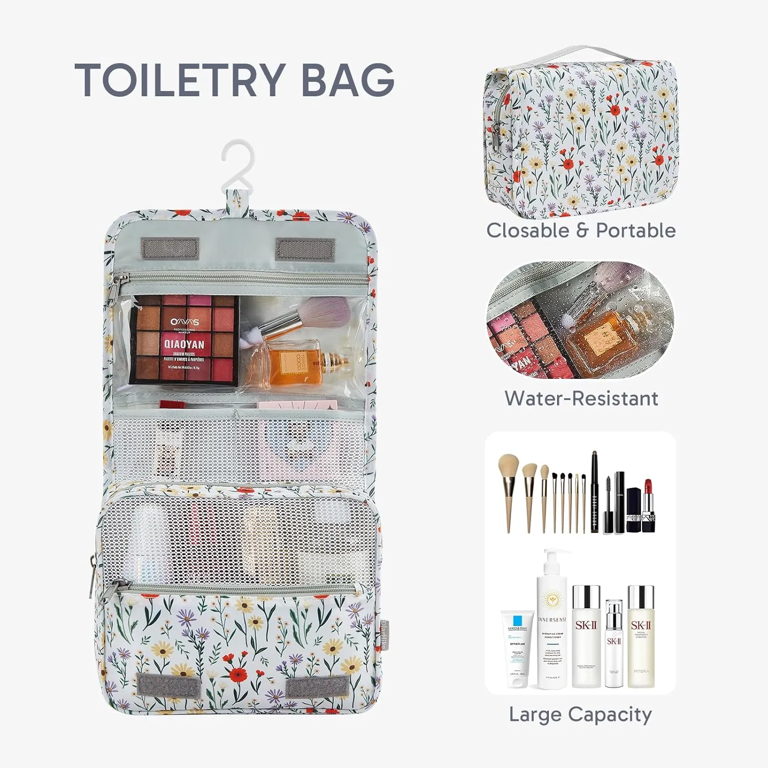 OlarHike Travel Accessories ALL INCLUDED 10 Set Sturdy Packing Cubes for Suitcases, UPGRADED Anti-Tear Stitching, NEW Improved Luggage Packing Organizers, Essentials for Travel (Flower)