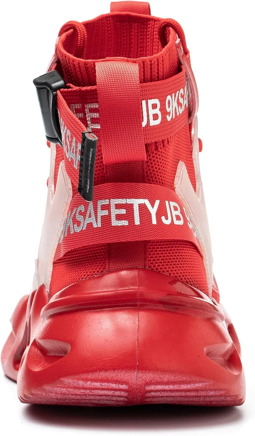 ORISTACO Steel Toe Safety High-Cut Boot, Breathable Lightweight Smash-Proof Industries Construction Work Shoes