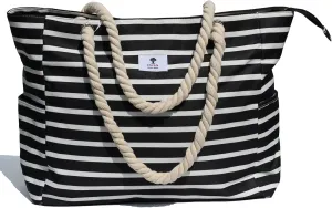 OVERSIZE BEACH BAG Large Tote Bag for Women Waterproof Sandproof with Dry Wet Compartment for Pool Gym Travel