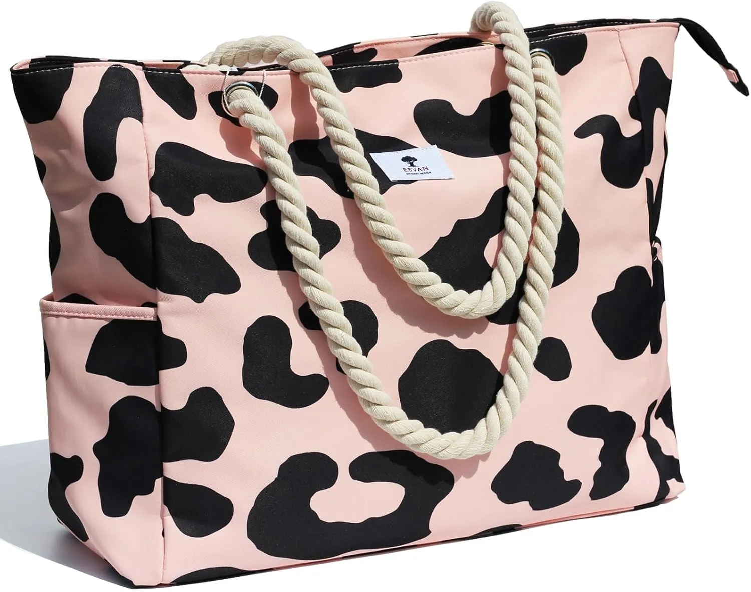 OVERSIZE BEACH BAG Large Tote Bag for Women Waterproof Sandproof with Dry Wet Compartment for Pool Gym Travel