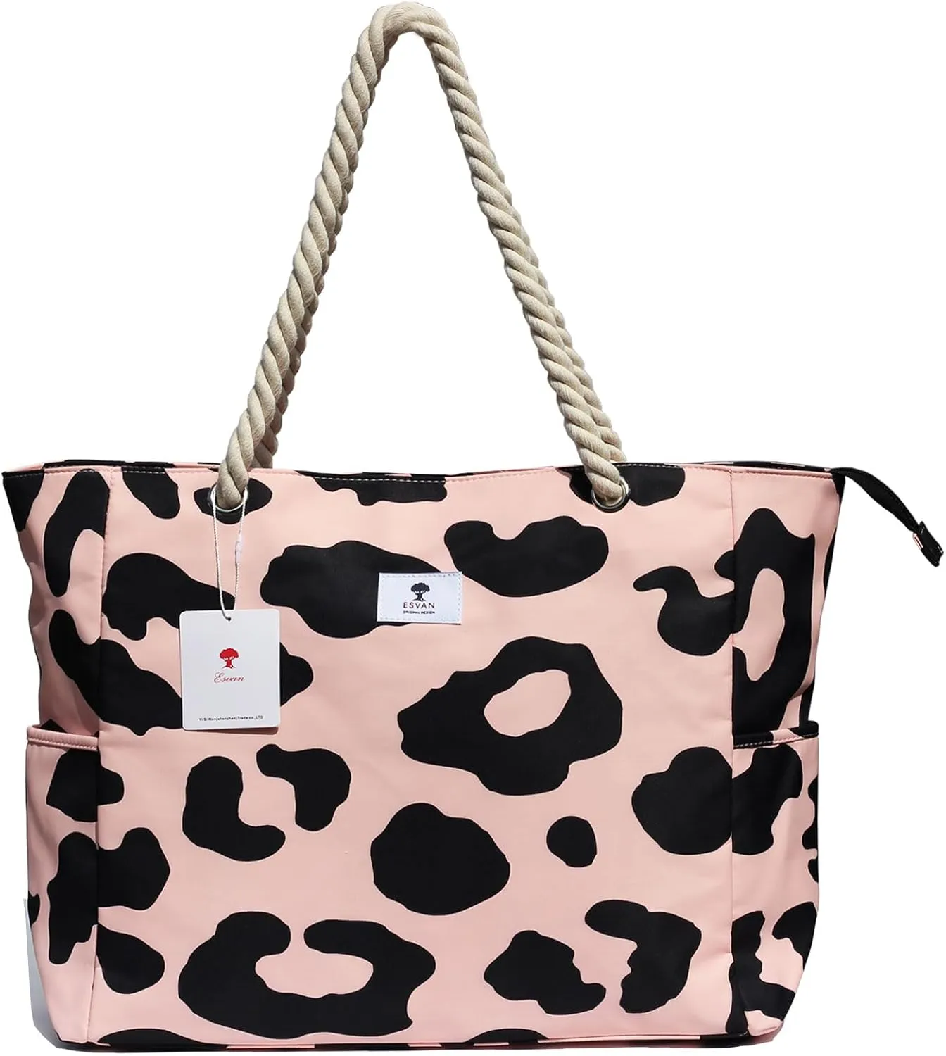 OVERSIZE BEACH BAG Large Tote Bag for Women Waterproof Sandproof with Dry Wet Compartment for Pool Gym Travel