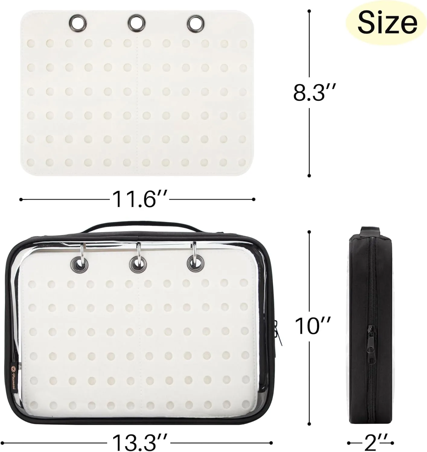PACMAXI Shoe Charms Organizer, Display Holder with 5 Pages, Portable Travel Storage Bag for Charms Collection