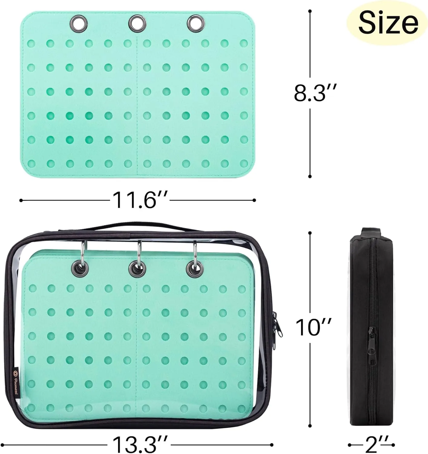 PACMAXI Shoe Charms Organizer, Display Holder with 5 Pages, Portable Travel Storage Bag for Charms Collection