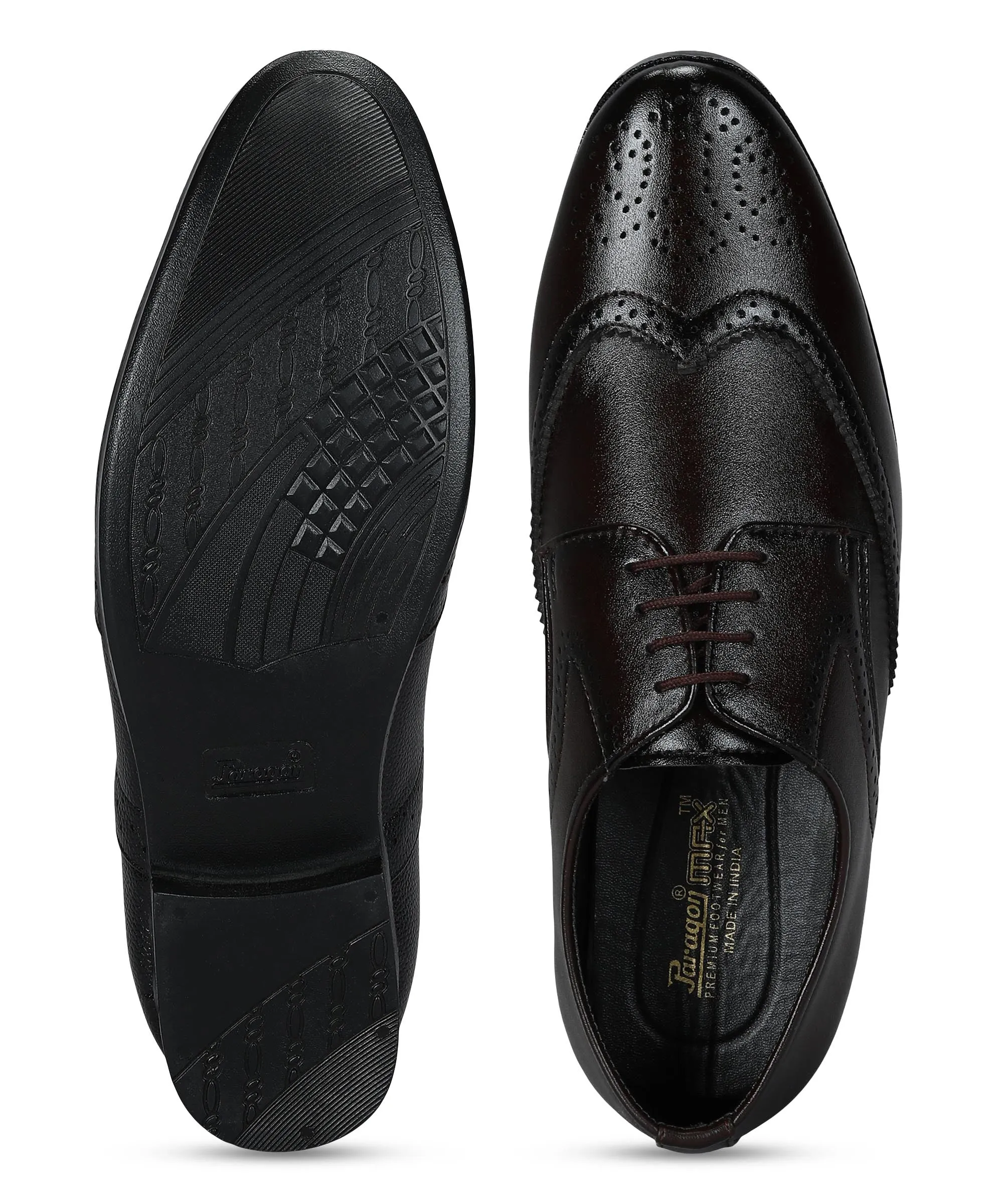 Paragon Men's Brown Formal Shoes| Trendy, Durable & Sturdy for Outdoor Wear