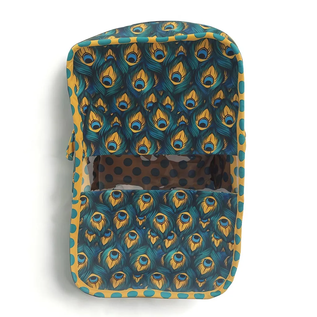 PEACOCK GLORY PRINT Grand Shoe Zip Box