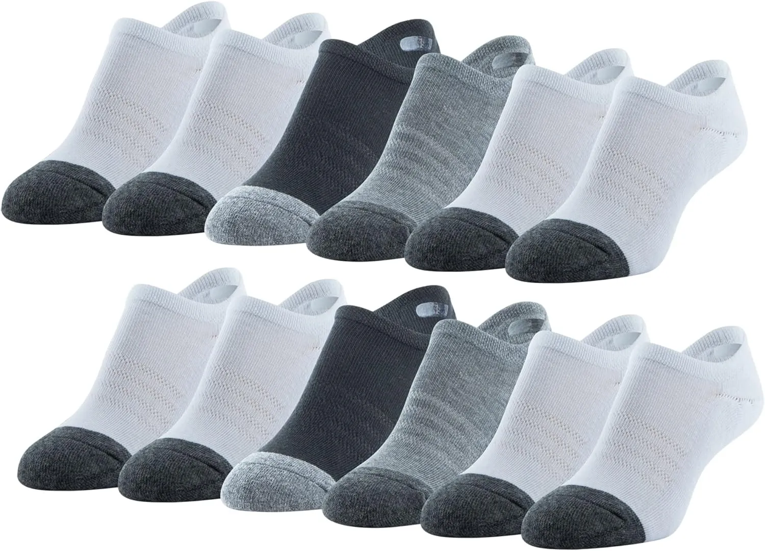 Peds Women's High Cut No Show Socks, 12-Pairs