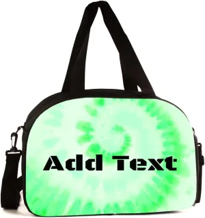 Personalized Tie Dye Gym Sports Travel Duffel Bag with Shoe Compartment - Add Name or Text