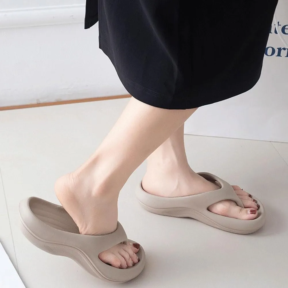 Pillow Arch Support Flip Flops, Ultra Lightweight Non-slip Arch Support Flip Flops, Soft Summer Beach Sandals