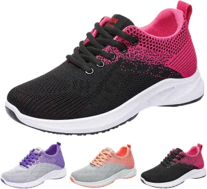 Pimfylm Women's Comfort Walking Shoes Slide Soles, Ultra Light-Weight Ortho Stretch Cushion Shoes for Women Mesh Athletic Style
