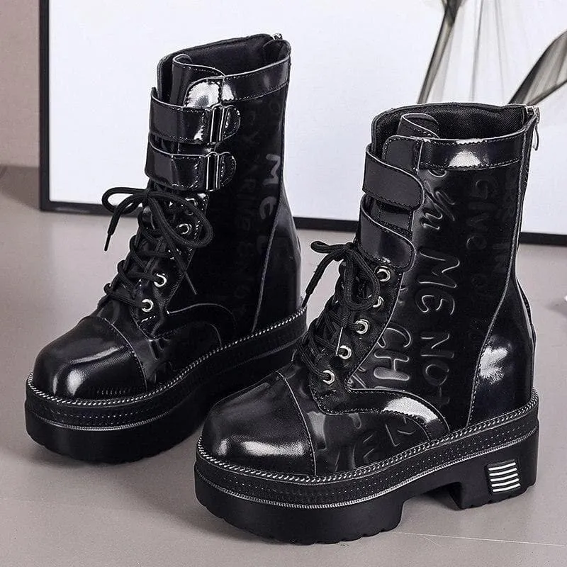 Platform Breathable Chunky Short Boots SS0798