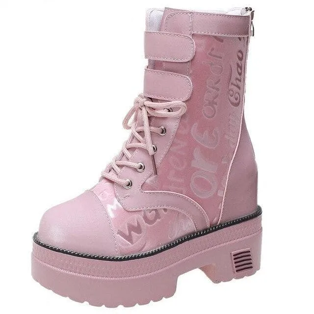 Platform Breathable Chunky Short Boots SS0798
