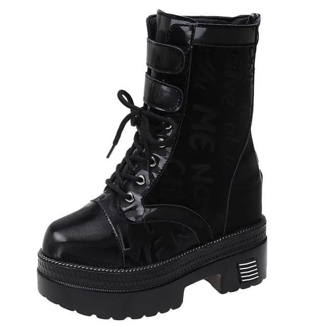 Platform Breathable Chunky Short Boots SS0798